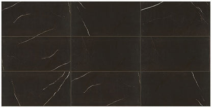 12x24 Classentino Marble  Natural Marble-Look Matte Smooth Porcelain Tile Deep Black