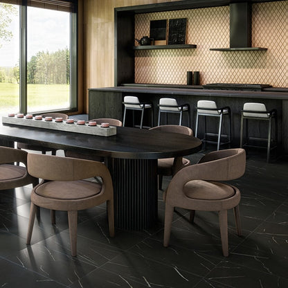 12x24 Classentino Marble  Natural Marble-Look Matte Smooth Porcelain Tile Deep Black