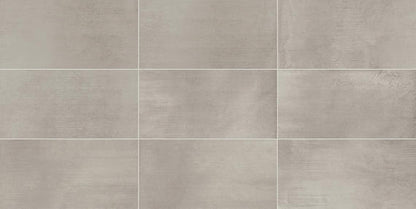 12x24 Illusionist  Natural Concrete-Look Matte Smooth Porcelain Tile Warm Gray