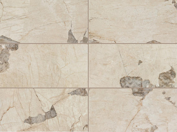 12x24 Savoir Medium Veining  Mosaic Marble-Look Matte Smooth Porcelain Tile Light Brown