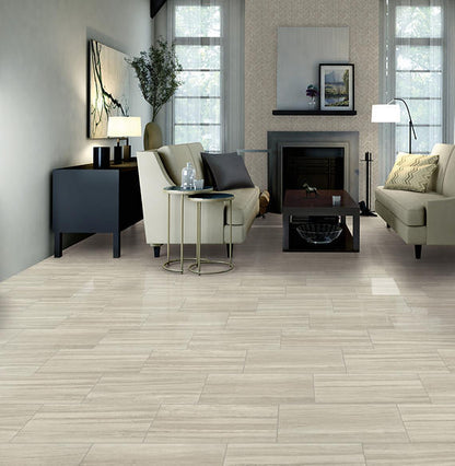 12x24 Articulo  Natural Stone-Look Matte Smooth Porcelain Tile Light Gray