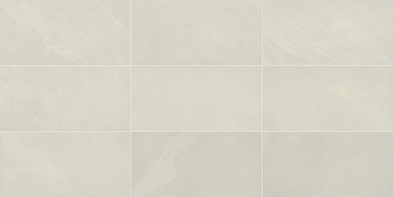 12x24 Modern Oasis  Natural Stone-Look Matte Smooth Porcelain Tile Off White