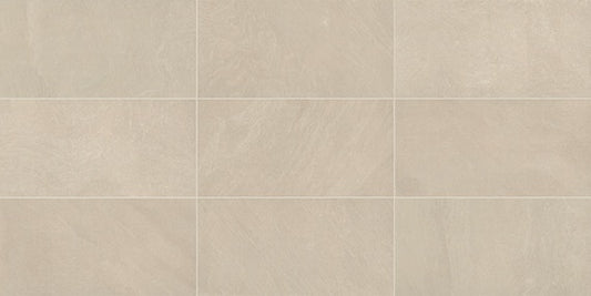 12x24 Modern Oasis  Natural Stone-Look Matte Smooth Porcelain Tile Beige