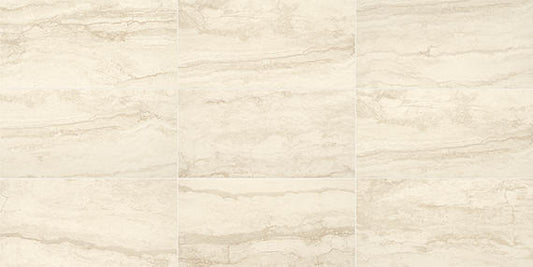 12x24 Vellagio  Natural Stone-Look Matte Smooth Porcelain Tile Cream Beige
