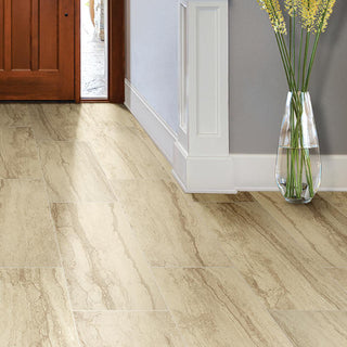 Cream Beige - 12x24 Vellagio Natural Stone-Look Matte Smooth Porcelain Tile