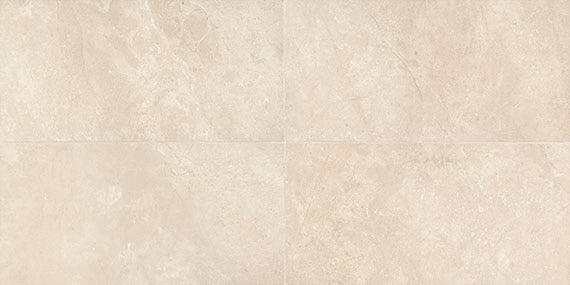 12x24 Affinity  Natural Stone-Look Matte Smooth Porcelain Tile Cream Beige