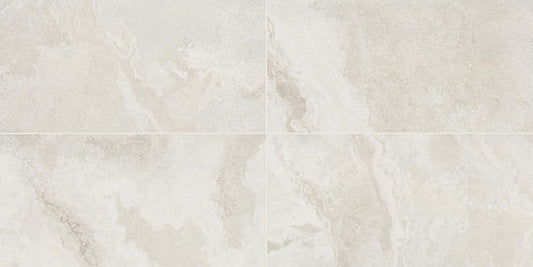 12x24 Archaia  Natural Stone-Look Matte Smooth Porcelain Tile Light Beige