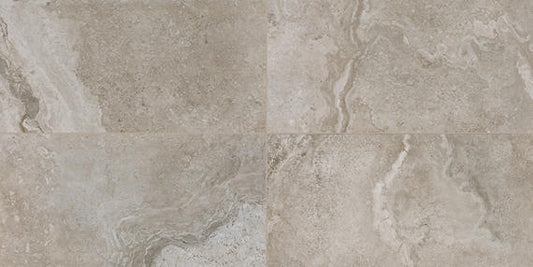 12x24 Archaia  Natural Stone-Look Matte Smooth Porcelain Tile Taupe