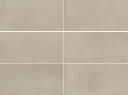 12x24 Color Story Floor  Natural Concrete-Look Matte Smooth Porcelain Tile Warm Beige