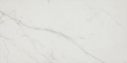 12x24 Platinum  Natural Marble-Look Matte Smooth Porcelain Tile White Gray