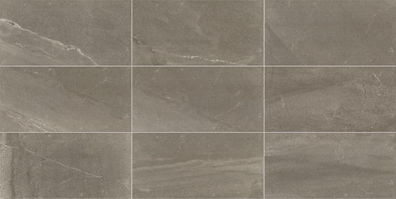 12x24 Merit  Natural Stone-Look Matte Smooth Porcelain Tile Deep Gray