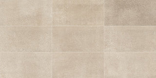 12x24 Reminiscent Grid Natural Concrete-Look Matte Smooth Porcelain Tile