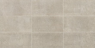 12x24 Reminiscent Grid Natural Concrete-Look Matte Smooth Porcelain Tile