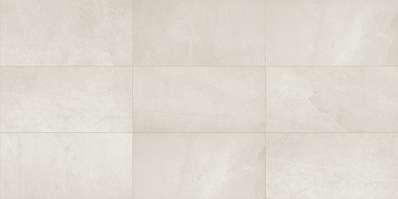 12x24 Slate Attache  Natural Stone-Look Matte Smooth Porcelain Tile Light Cream