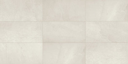 12x24 Slate Attache  Natural Stone-Look Matte Smooth Porcelain Tile Light Cream