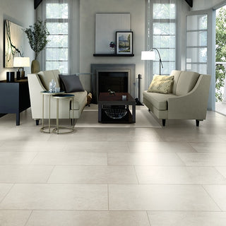 Light Cream - 12x24 Slate Attache Natural Stone-Look Matte Smooth Porcelain Tile