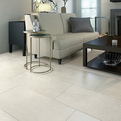 12x24 Slate Attache  Natural Stone-Look Matte Smooth Porcelain Tile Light Cream