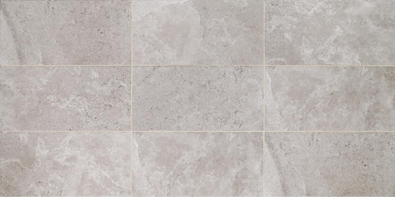 12x24 Rochester  Natural Stone-Look Matte Smooth Porcelain Tile Gray