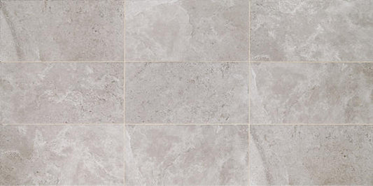 White - 12x24 Rochester Natural Stone-Look Matte Smooth Porcelain Tile