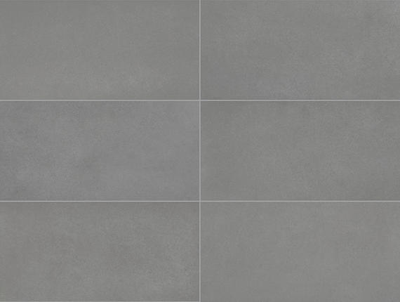 12x24 Volume 1.0  Stepwise Concrete-Look Matte Smooth Porcelain Tile Medium Gray
