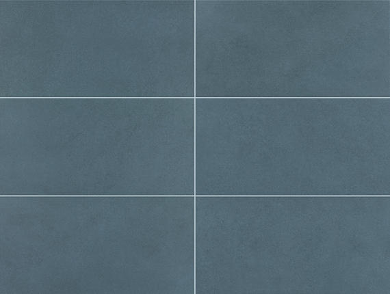 12x24 Volume 1.0  Stepwise Concrete-Look Matte Smooth Porcelain Tile Slate Blue