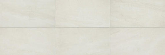 12x24 Wanderwise  Natural Stone-Look Matte Smooth Porcelain Tile Ivory Cream