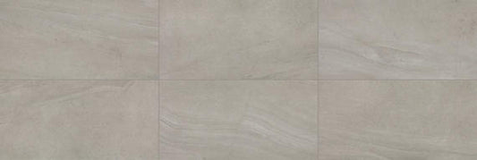 12x24 Wanderwise  Natural Stone-Look Matte Smooth Porcelain Tile Light Gray