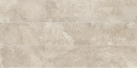 12x24 Cavatina  Natural Stone-Look Matte Smooth Porcelain Tile Aria Beige