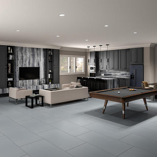 Gray - 12x24 Cohesion Natural Concrete-Look Polished Smooth Porcelain Tile