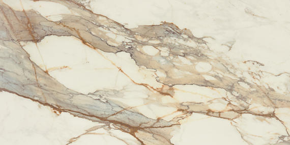 12x24 Panoramic Duet Subway Pattern  Natural Marble-Look Polished Smooth Porcelain Tile Cloud Beige