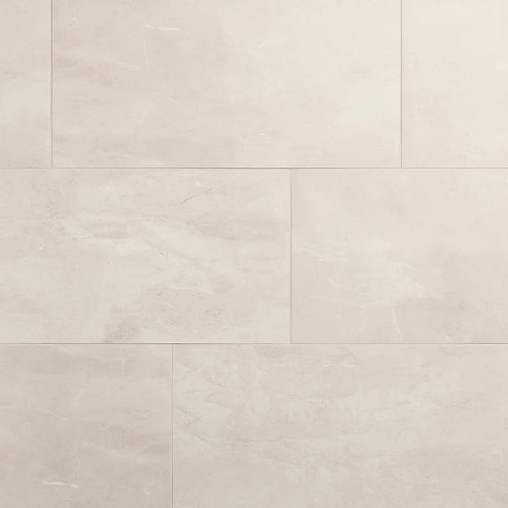 12x24 Artsy Light Veining  Natural Marble-Look Polished Smooth Porcelain Tile Cream Beige