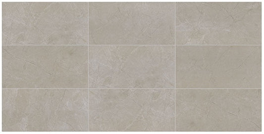 12x24 Classentino Marble  Natural Marble-Look Polished Smooth Porcelain Tile Soft Gray