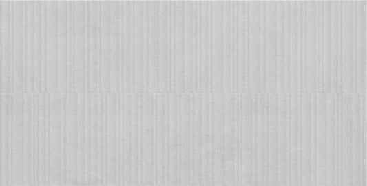 12x24 Rigid Clay Linear Rippled Natural Solid-Color Matte Textured Ceramic Tile Light Gray