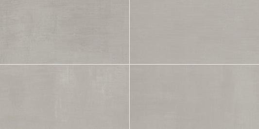 12x24 Subtle Strands  Natural Concrete-Look Matte Smooth Porcelain Tile Soft Gray