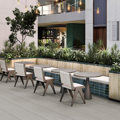 12x24 Subtle Strands  Natural Concrete-Look Matte Smooth Porcelain Tile Soft Gray
