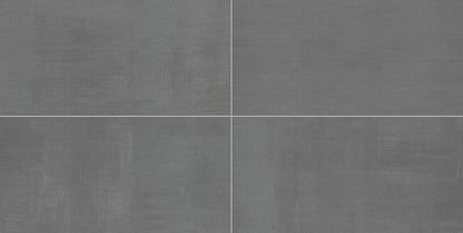 12x24 Subtle Strands  Natural Concrete-Look Matte Smooth Porcelain Tile Stone Gray