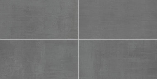 12x24 Subtle Strands  Natural Concrete-Look Matte Smooth Porcelain Tile Stone Gray