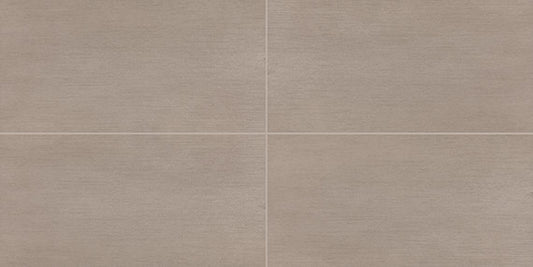 12x24 Synchronic  Natural Concrete-Look Matte Textured Porcelain Tile Warm Taupe