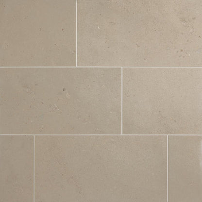 12x24 Sand And Stone  Natural Stone-Look Matte Smooth Porcelain Tile Taupe Gray
