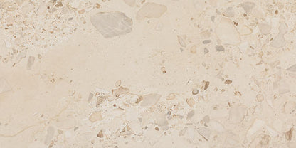 12x24 Sand And Stone Fragment Shard  Natural Stone-Look Matte Smooth Porcelain Tile Cream