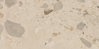 12x24 Sand And Stone Fragment Shard  Natural Stone-Look Matte Smooth Porcelain Tile Beige Gray