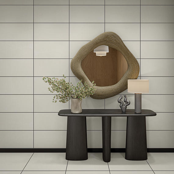 12x24 Theoretical Evolved  Natural Concrete-Look Matte Textured Porcelain Tile Off White