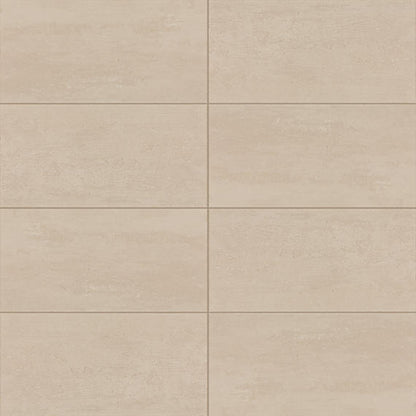 12x24 Theoretical Evolved  Natural Concrete-Look Matte Textured Porcelain Tile Beige
