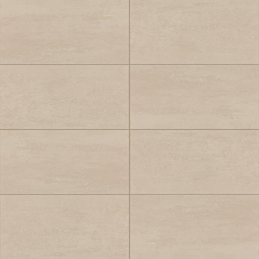 12x24 Theoretical Evolved  Natural Concrete-Look Matte Textured Porcelain Tile Beige