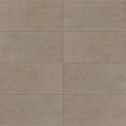 12x24 Theoretical Evolved  Natural Concrete-Look Matte Textured Porcelain Tile Brown
