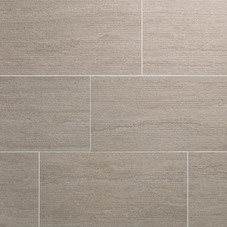 12x24 Haddonstone Natural Stone-Look Matte 3D-Geometric Ribbed Porcelain Tile