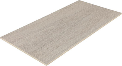 12x24 Haddonstone  Natural Stone-Look Matte 3D-Geometric Ribbed Porcelain Tile Horizon Taupe