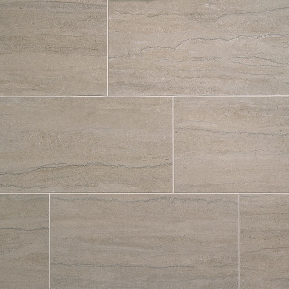 12x24 Haddonstone  Natural Stone-Look Polished Smooth Porcelain Tile Atlas Taupe