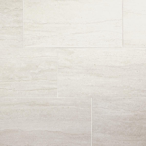 12x24 Haddonstone Medium Veining  Stepwise Stone-Look Matte Smooth Porcelain Tile Peony Beige