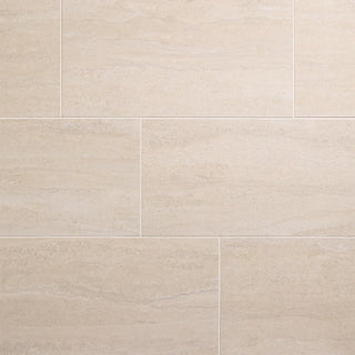 12x24 Haddonstone Medium Veining Stepwise Stone-Look Matte Smooth Porcelain Tile